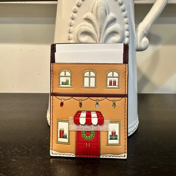 Kate Spade Oh What Fun Gingerbread House Small Slim Cardholder - Picture 3 of 11